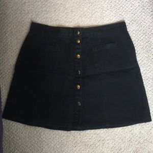 BDG Denim Front Button Skirt